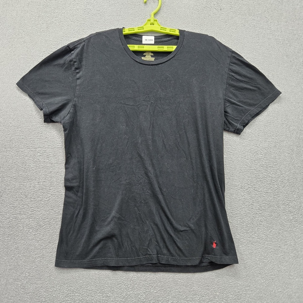 Polo Ralph Lauren Men Shirt XL Black Embroidered Logo Classic Fit Short Sleeve